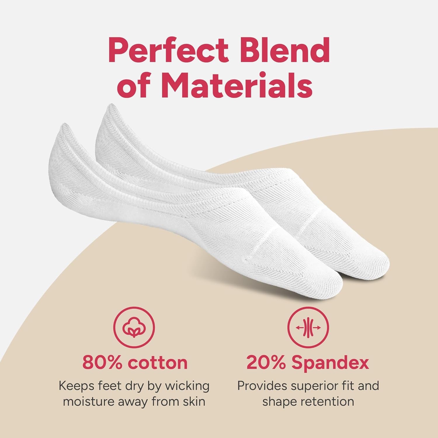 Eedor No Show Socks Womens Invisible Liner, Non Slip & Low Cut, Casual & Formal Wear, Soft & Stretchable