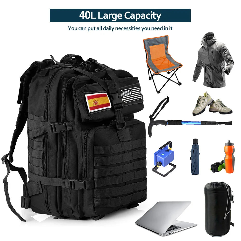 25L/50L 1000D Nylon Waterproof Trekking Fishing Hunting Bag Backpack Outdoor Rucksacks Tactical Sports Camping Hiking